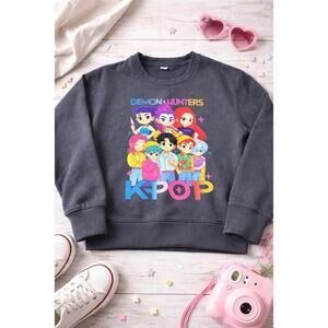 HZH Apparel Demon Hunters‎ K-Pop Graphic Sweatshirt Gray Small Anime Pullover
